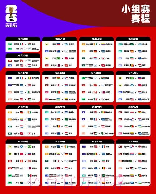 2026世界杯完整赛程入口 2026世界杯完整赛程入口